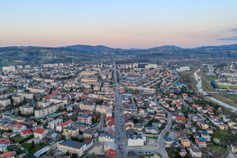 ulica-lwowska-w-nowym-saczu-z-lotu-ptaka