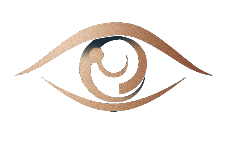 graficzne przedstawienie oka i obiektywu spełniające rolę logo graficznego firmy VR-GRAF Witold Hejnowicz