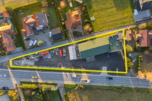 rzut pionowy na działkę inwestycyjną