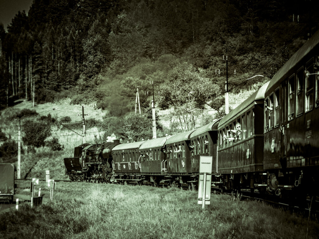 pociag retro w krynicy